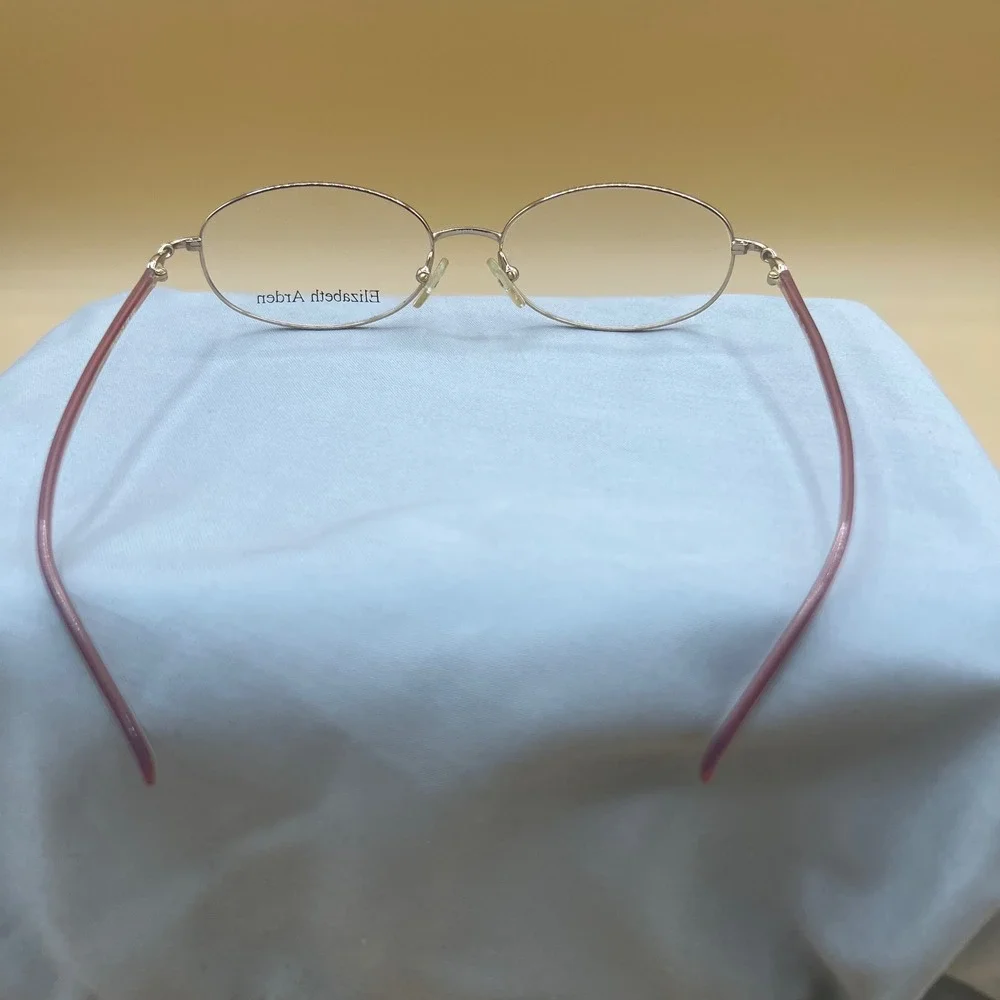 Elizabeth Arden Eyeglass Frames 54-16-130 Gold Burgundy LibrarianCore New